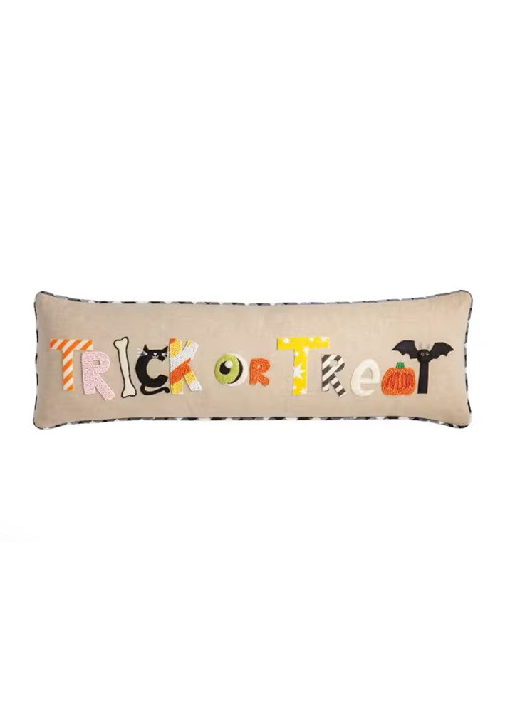 Trick or Treat Long Pillow by Mud Pie