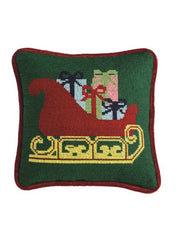 Sleigh Christmas Mini Pillow by Mud Pie