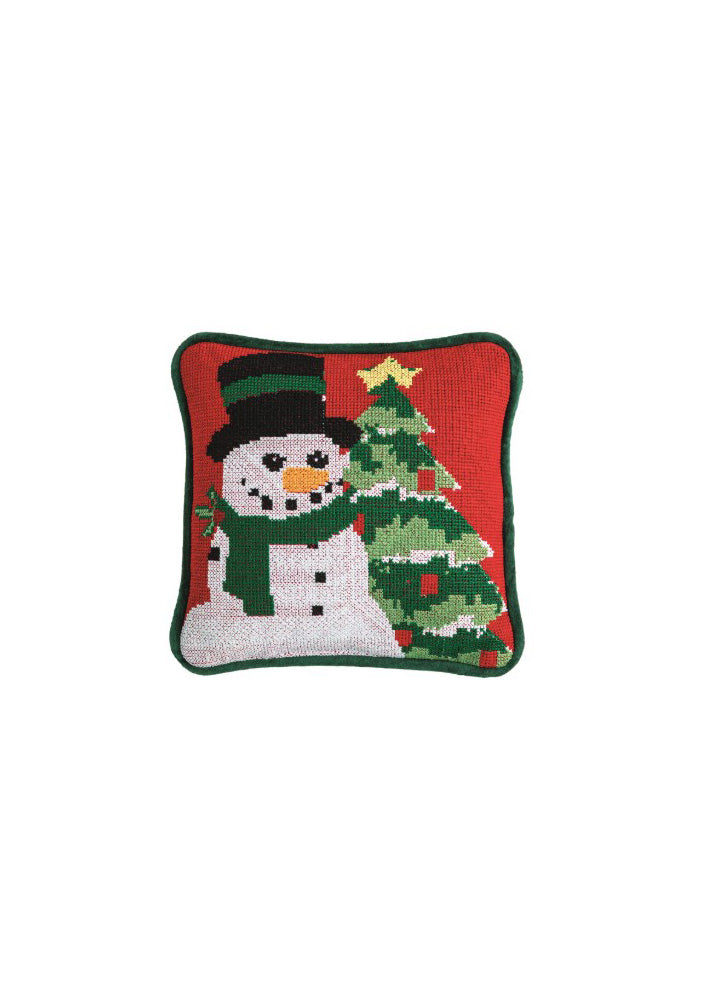 Snowman Christmas Mini Pillow by Mud Pie