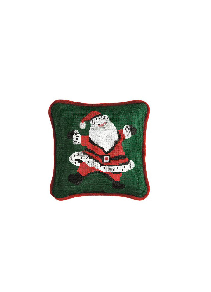Santa Christmas Mini Pillow by Mud Pie