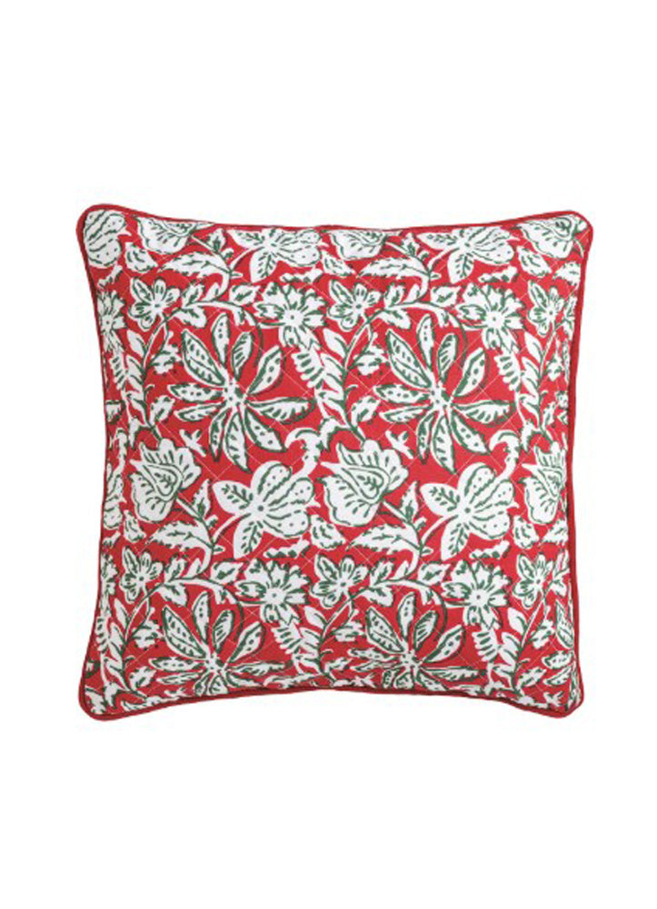 Square Block Quilted Pillow by Mud Pie
