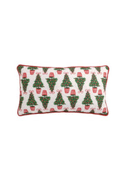 Tree Stripe Quilted Pillow by Mud Pie