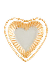 Glass Heart Tidbit Tray by Mud Pie