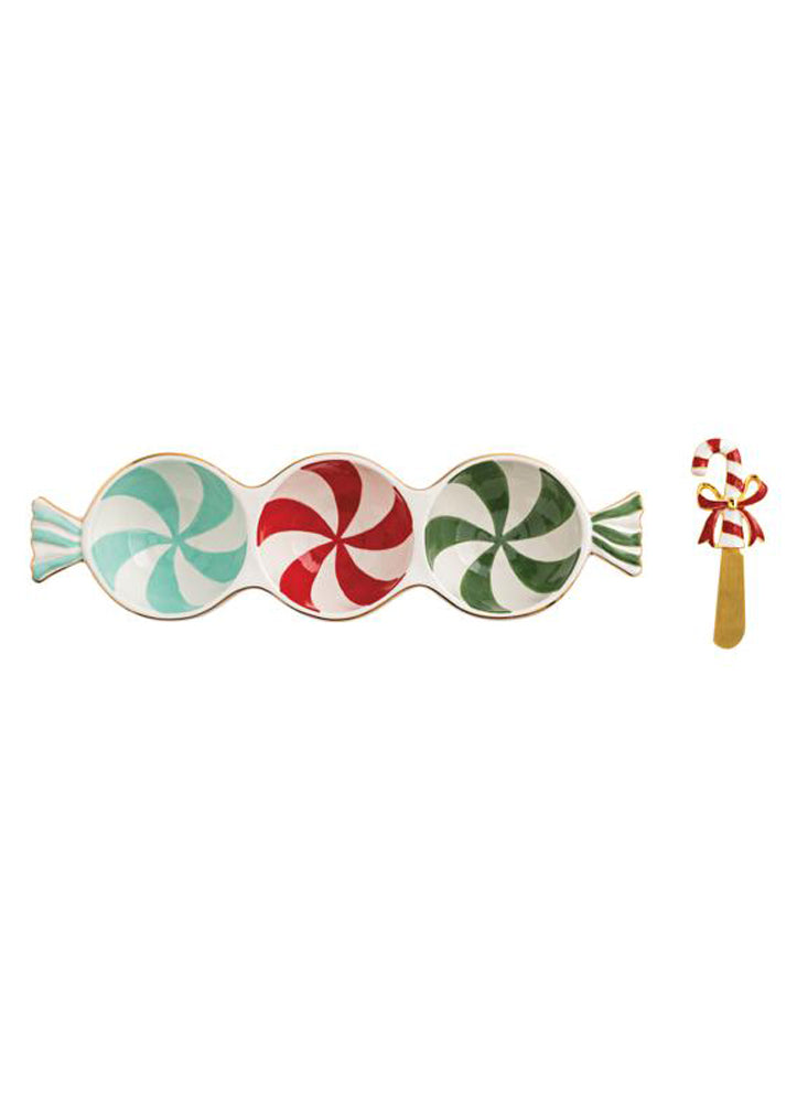 Christmas Candy Triple Tidbit by Mud Pie