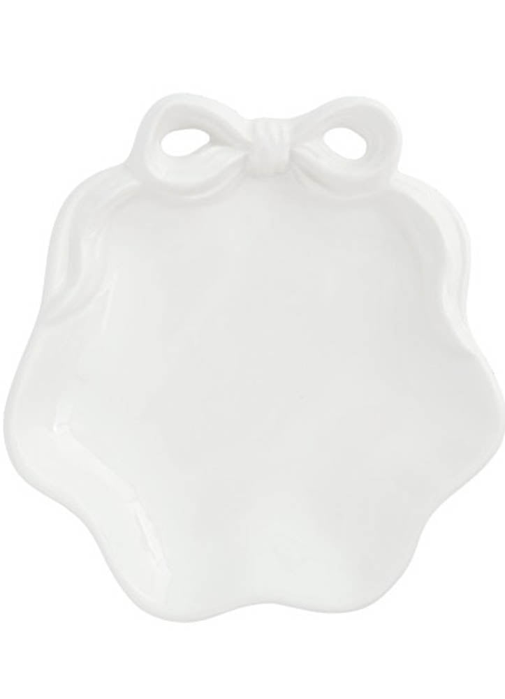 White Bow Ring Dish by Mud Pie