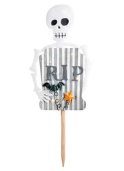 LED Tin Skeleton Yard Stake by Mud Pie