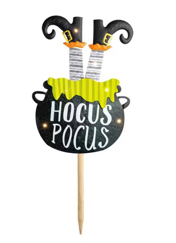LED Tin Witch Yard Stake by Mud Pie