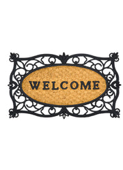 Welcome Coir and Rubber Grate Mat by Evergreen
