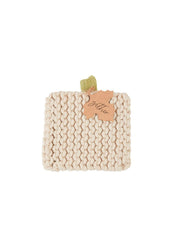 Cream Pumpkin Knit Trivet by Mud Pie