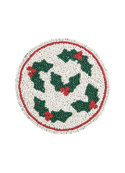 Holly Beaded Trivet by Mud Pie
