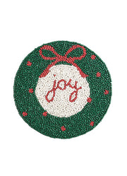Wreath Joy Beaded Trivet by Mud Pie