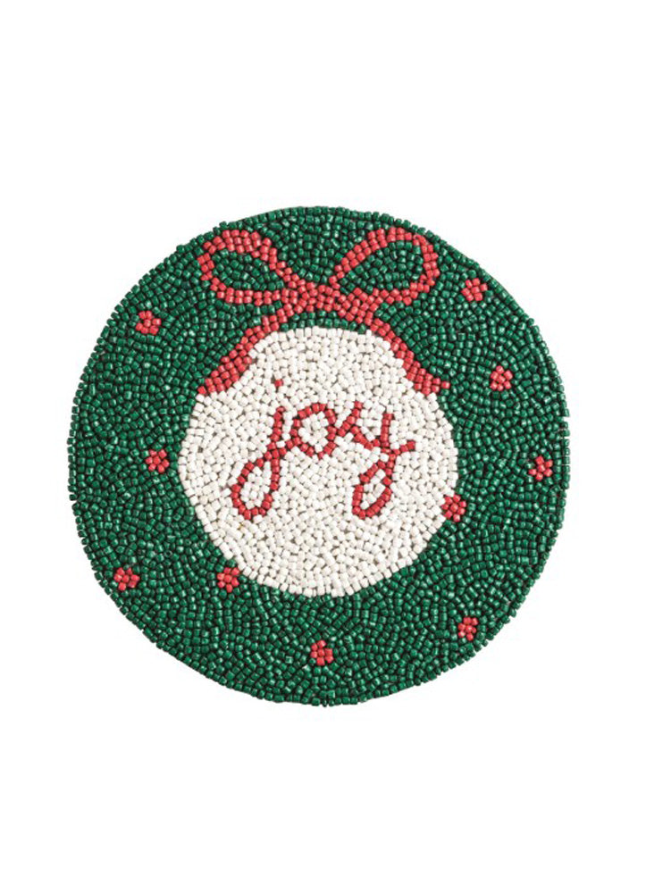 Wreath Joy Beaded Trivet by Mud Pie