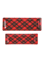 Tartan Glass Nested Trays by Mud Pie