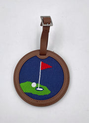 Flag Needlepoint Bag Tag by Mud Pie