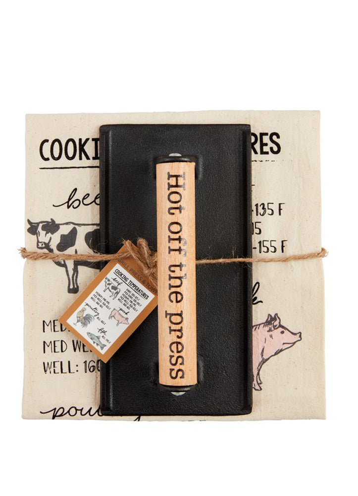 Grill Press and Towel by Mud Pie