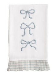 Gingham Pleated Edge Towel by Mud Pie