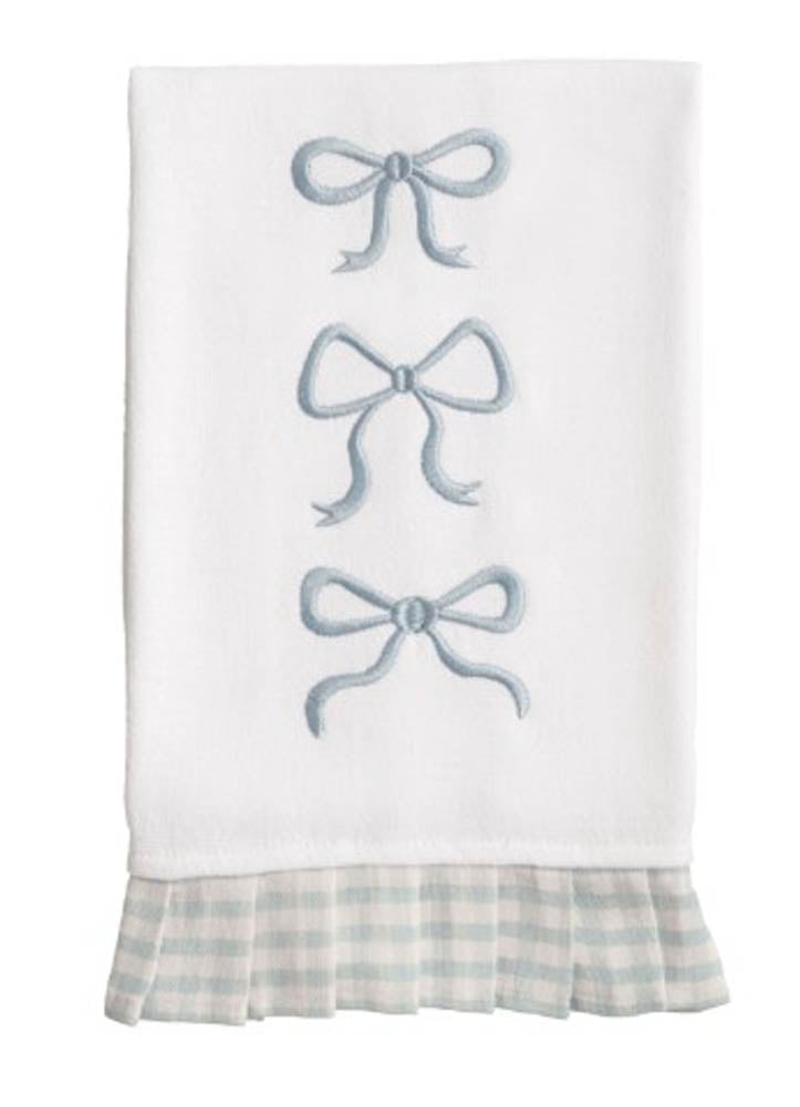 Gingham Pleated Edge Towel by Mud Pie