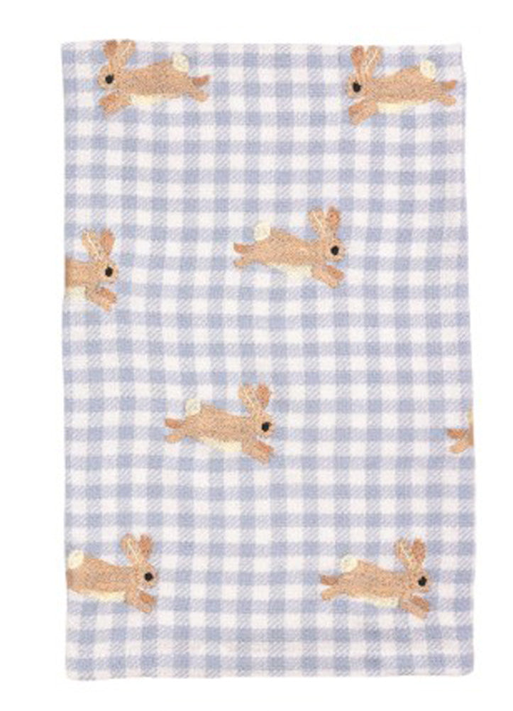 Embroidered Blue Bunny Towel by Mud Pie
