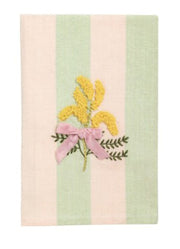 Yellow Flower Embroidery Towel by Mud Pie