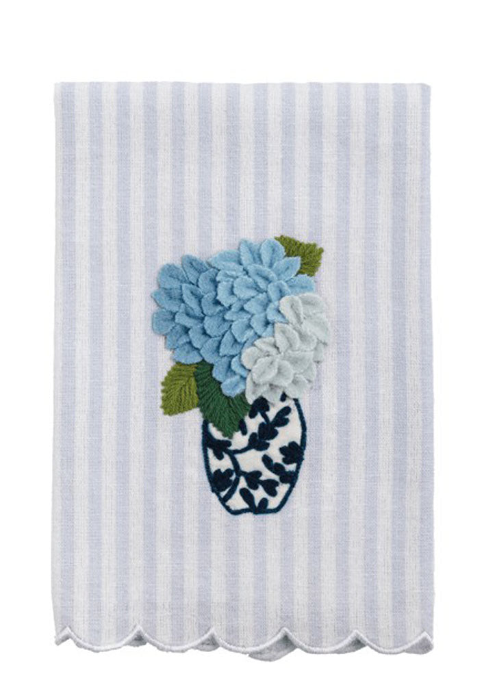 Hydrangea Topiary Tea Towel by Mud Pie