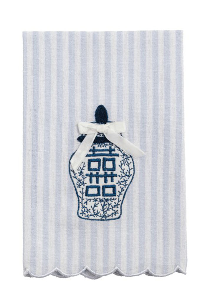 Jinger Jar Topiary Tea Towel by Mud Pie