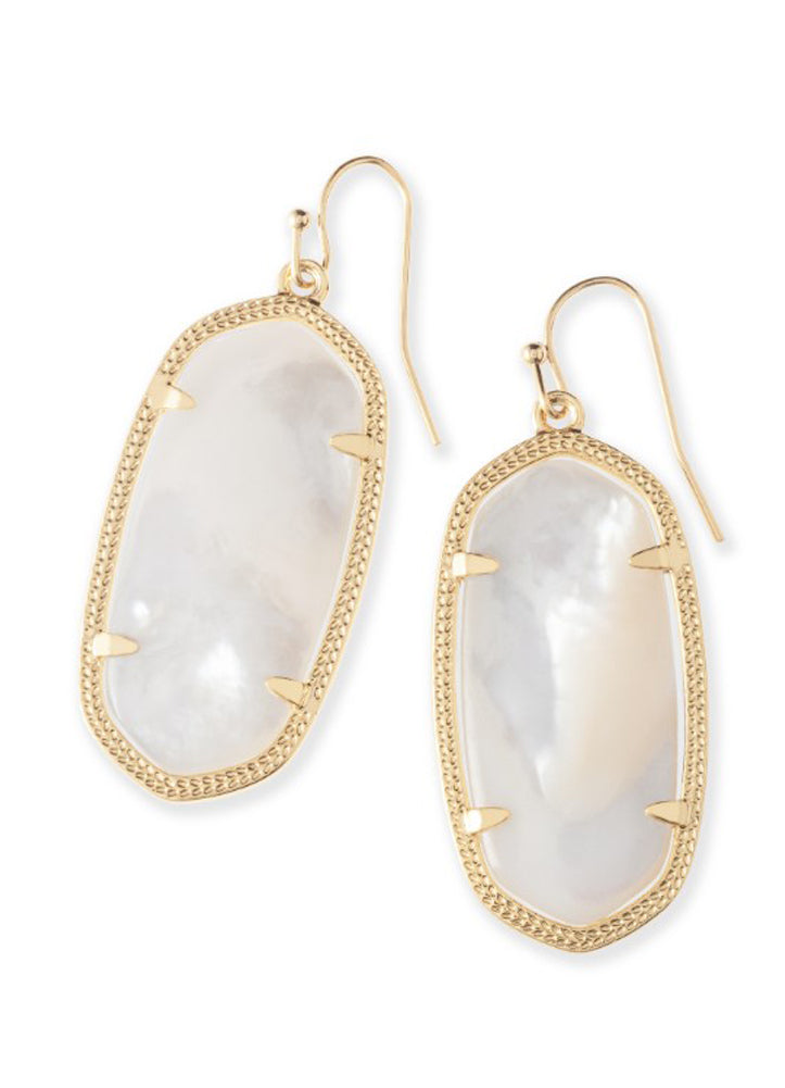 Elle Earring Gold Ivory Mop by Kendra Scott