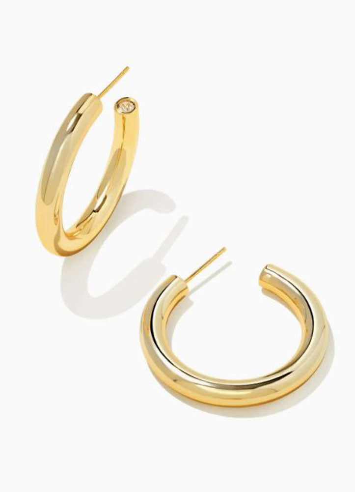 Colette Hoop Earring Gold Metal by Kendra Scott