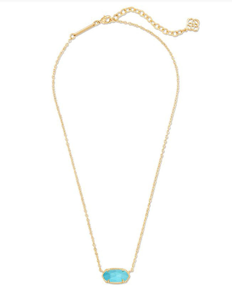 Elisa Necklace Gold Turquoise by Kendra Scott