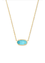 Elisa Necklace Gold Turquoise by Kendra Scott