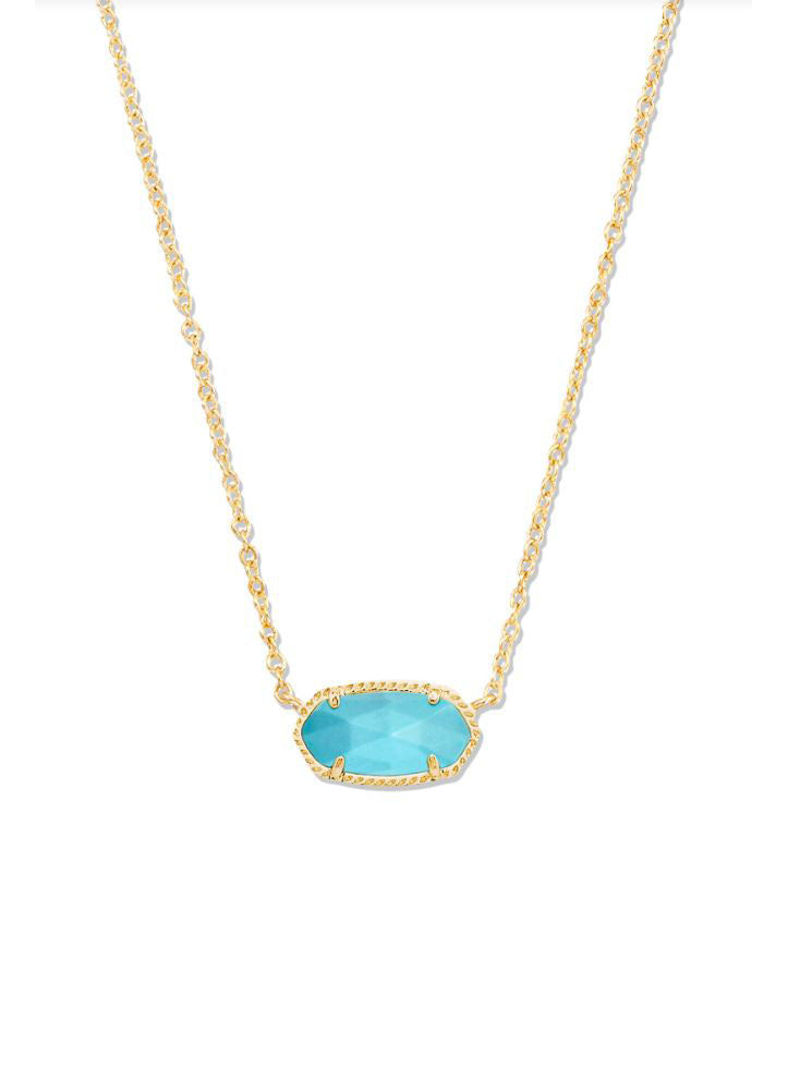 Elisa Necklace Gold Turquoise by Kendra Scott