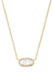 Elisa Sht Pend Neck Gld Ivy Mop by Kendra Scott