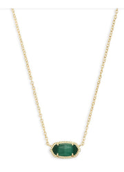 Elisa Necklace Gold Emerald Cats Eye by Kendra Scott