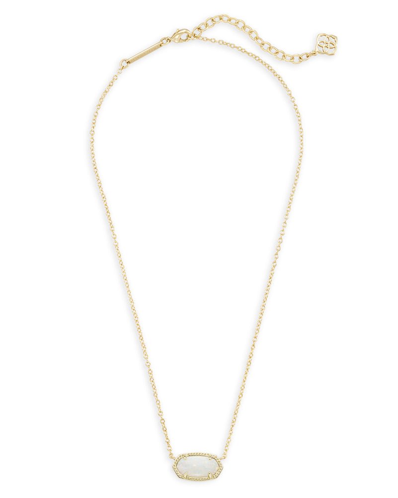 Elisa Neck Gld Wht Opal by Kendra Scott