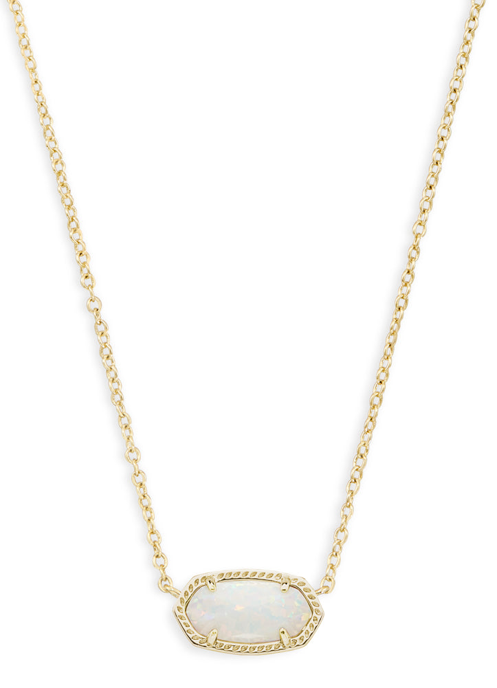 Elisa Neck Gld Wht Opal by Kendra Scott