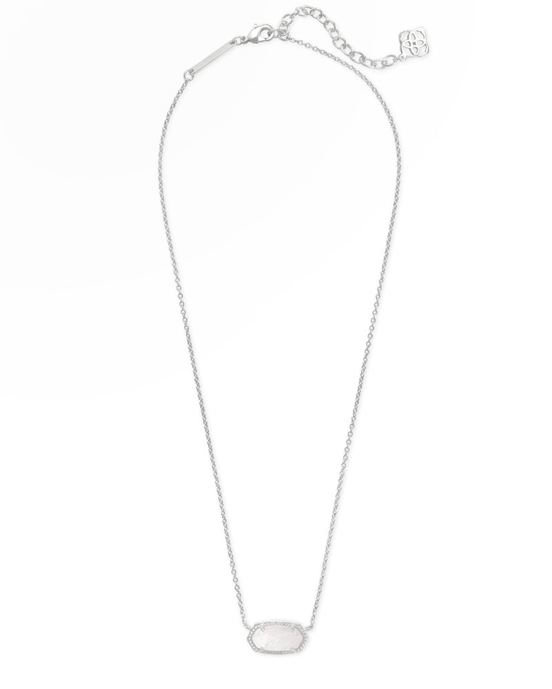 Elisa Neck Rhod White Opal by Kendra Scott
