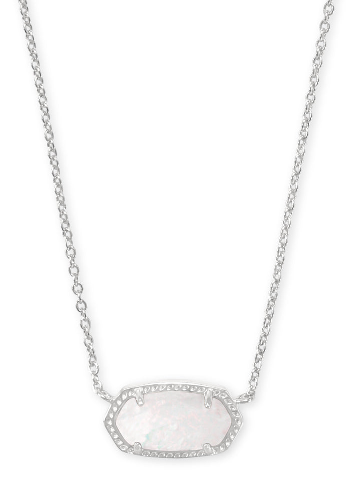 Elisa Neck Rhod White Opal by Kendra Scott