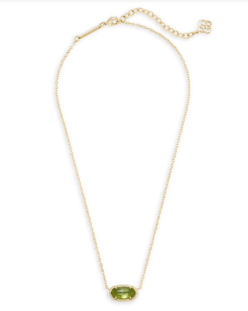 Elisa Necklace Gold Peridot Illusion by Kendra Scott
