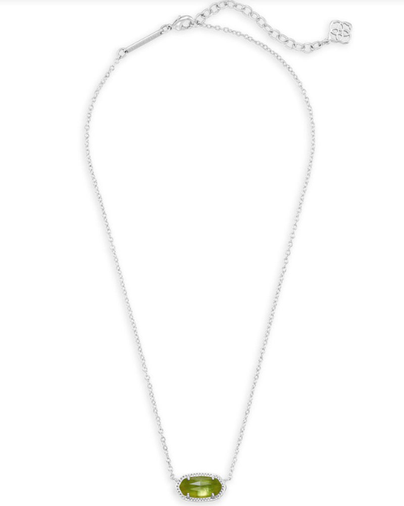 Elisa Necklace Rhod Peridot illusion by Kendra Scott