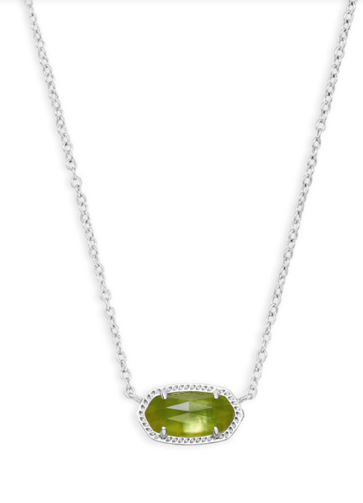 Elisa Necklace Rhod Peridot illusion by Kendra Scott