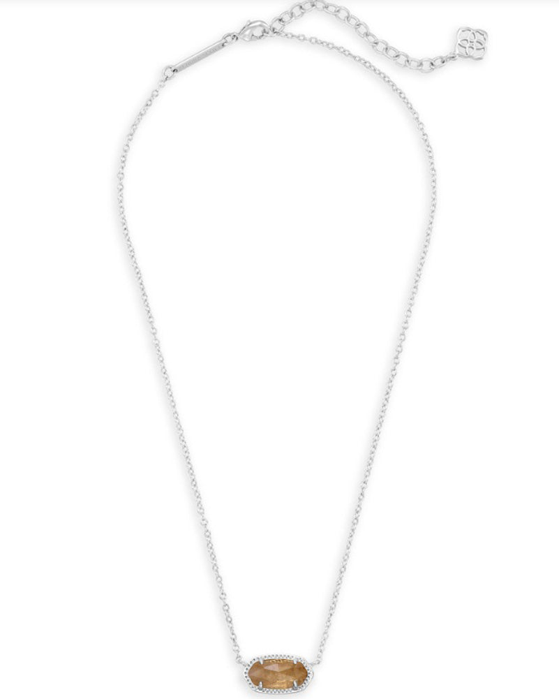 Elisa Necklace Rhod Orange Citrine Quartz Kendra Scott