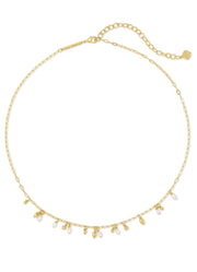 Mollie Choker Necklace Gold White Pearl by Kendra Scott