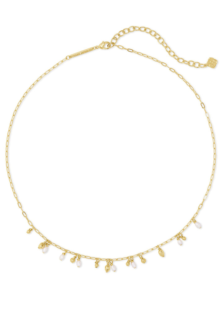 Mollie Choker Necklace Gold White Pearl by Kendra Scott