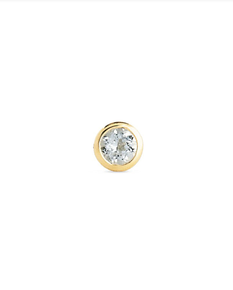 Iva Single Stud Earring 18k Gold Vermeil White Topaz by Kendra Scott