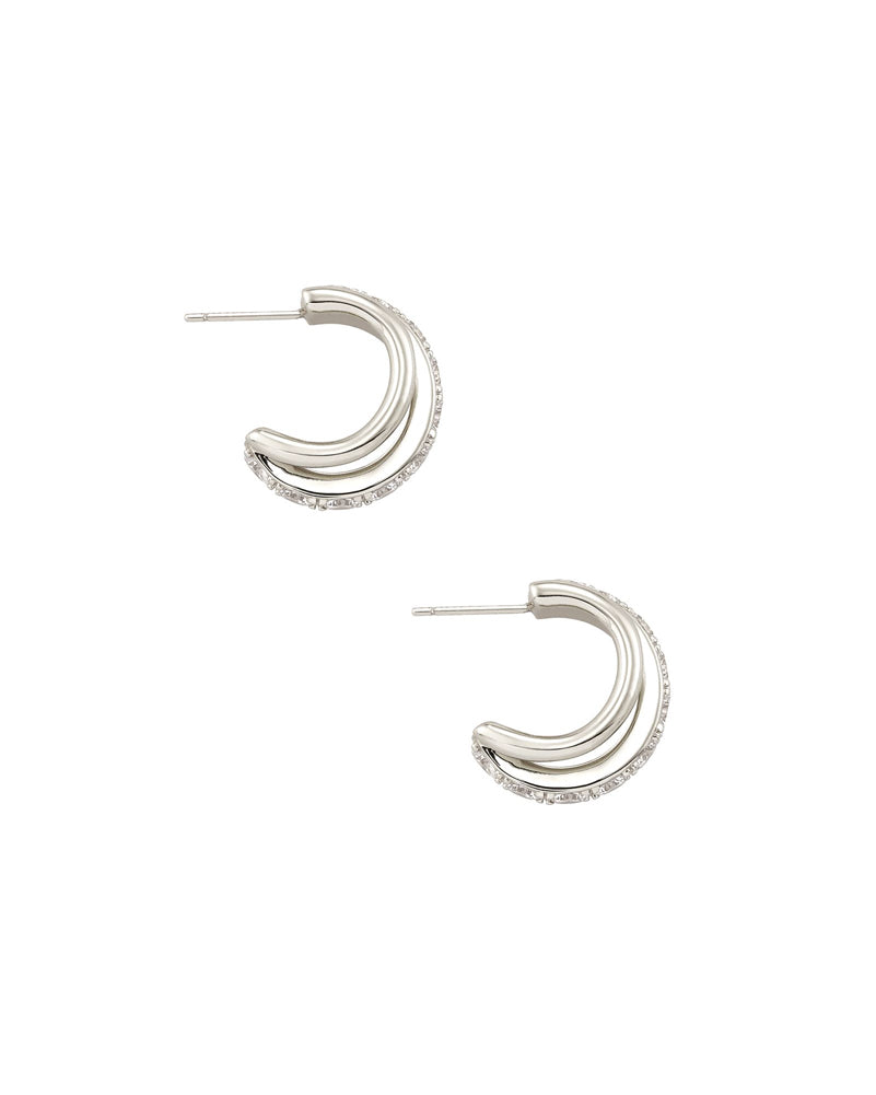 Livy Huggie Ear Rhod Metal by Kendra Scott