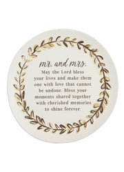 Mr and Mrs Bless Plate by Mud Pie