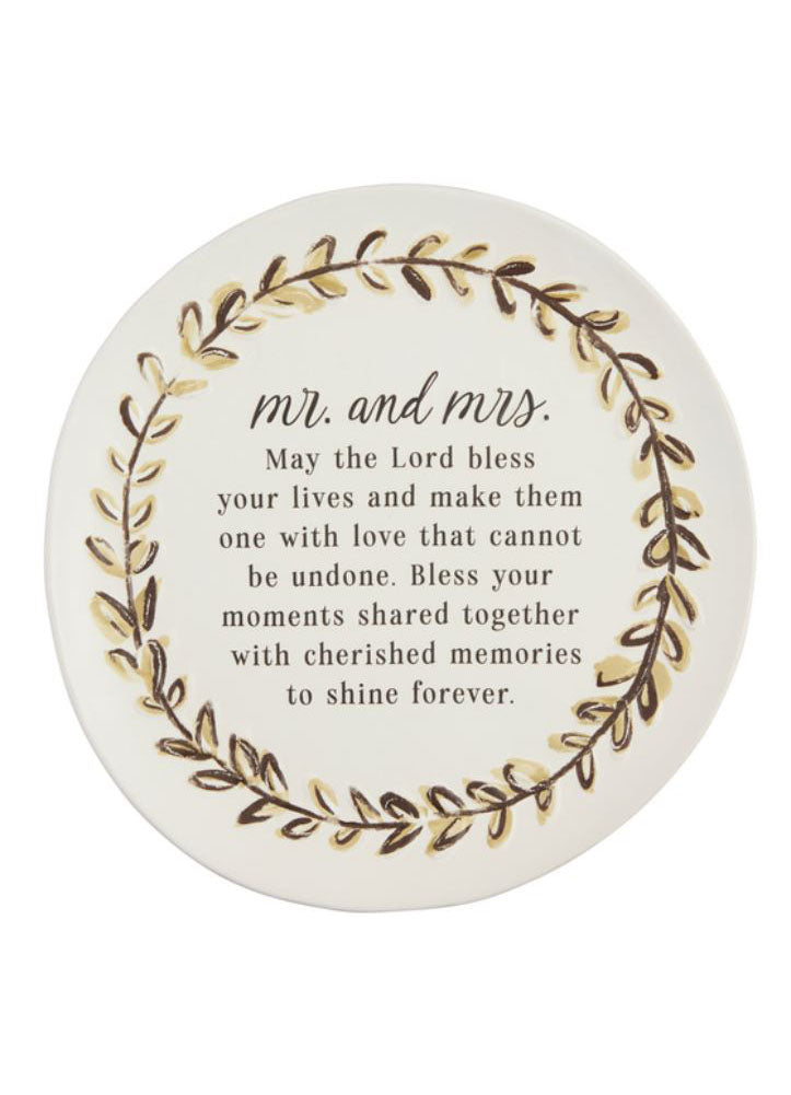 Mr and Mrs Bless Plate by Mud Pie