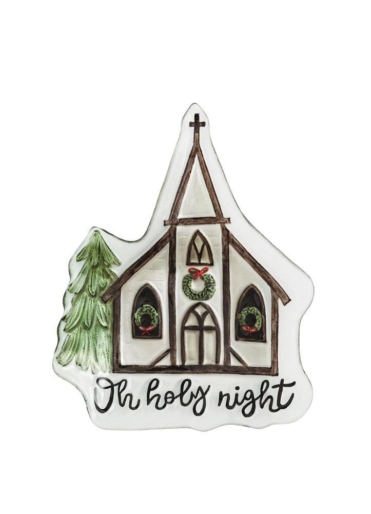 Fused Glass Church Plate by Mud Pie