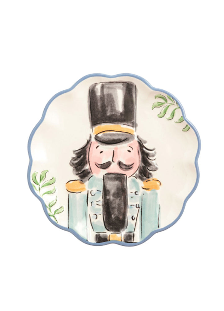 Blue Nutcracker Dessert Plate by Mud Pie