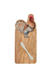 Enamel Farm Chicken Board by Mud Pie