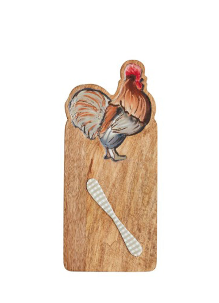 Enamel Farm Chicken Board by Mud Pie